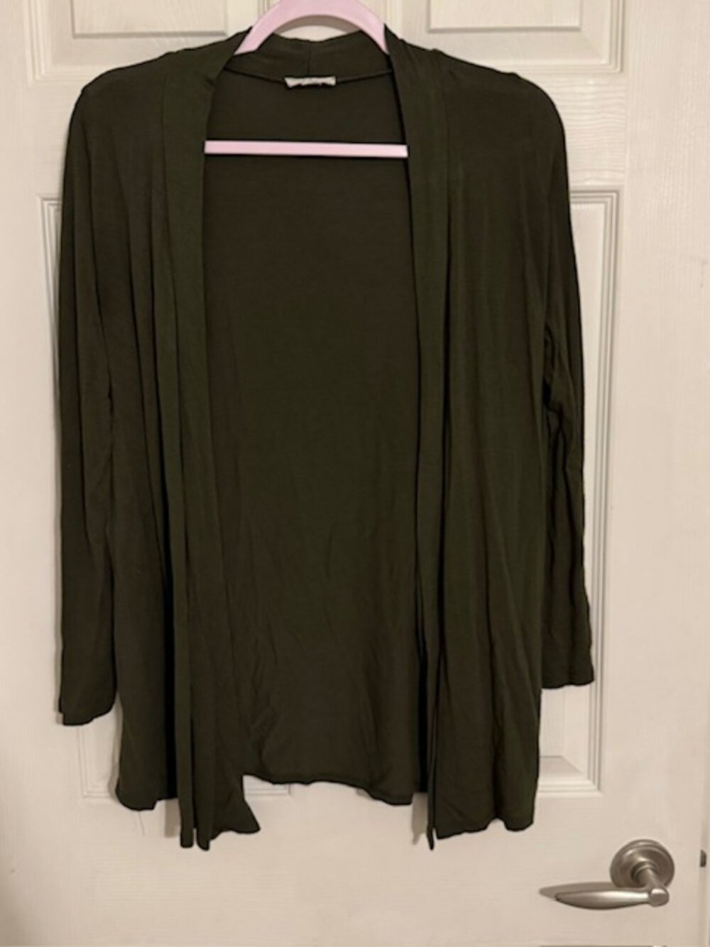Prospect BLVD Deep Green Women's Flowy Cardigan, Size Small